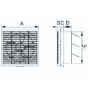 8 in. Wall Ventilating Fan Jinling-APB20-4-30 (HJ1)